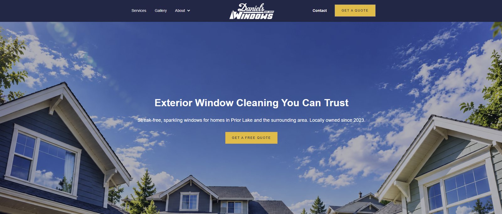 Daniel's Windows website on desktop